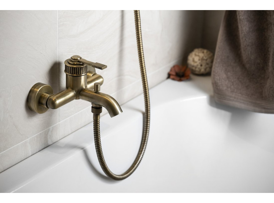 Sapho VERSI nástěnná vanová baterie, bronz RV010/18