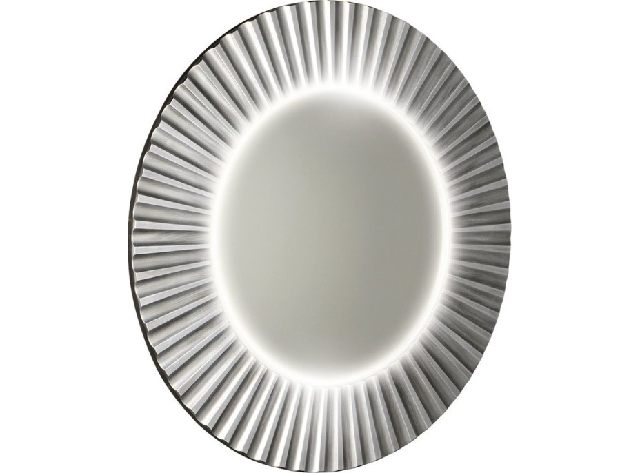 Sapho PRIDE kulaté zrcadlo s LED osvětlením v rámu ø 90cm, stříbrná PD952