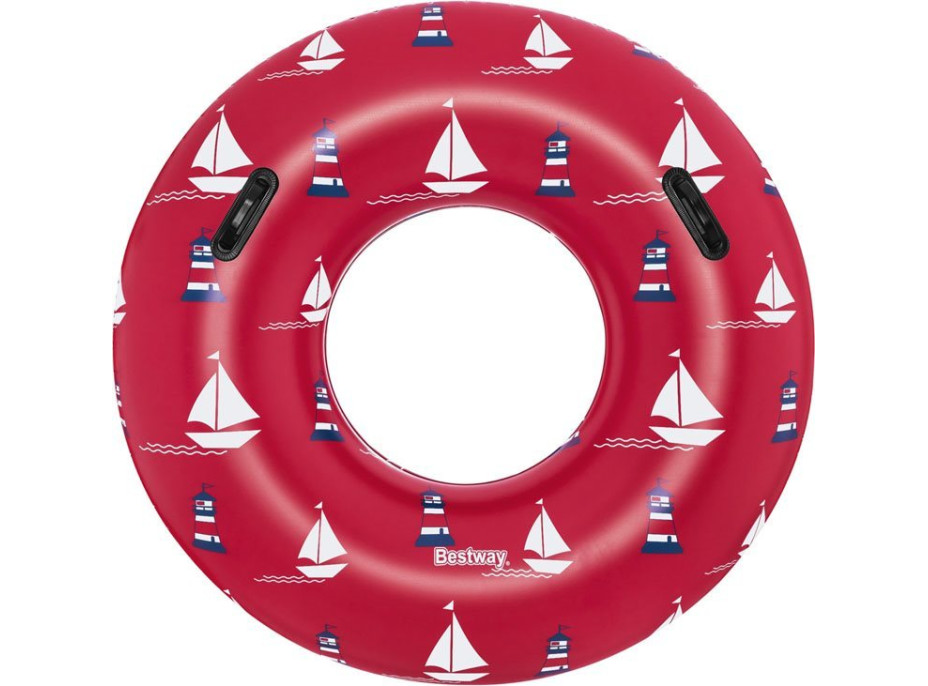 BESTWAY Nafukovací kruh s madly 119cm červený