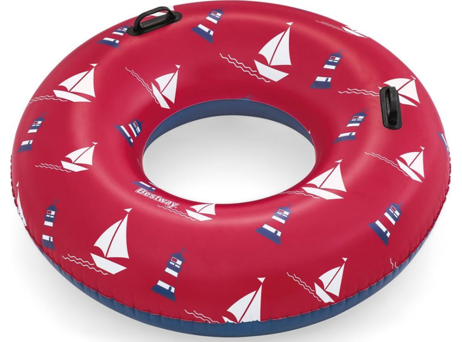 BESTWAY Nafukovací kruh s madly 119cm červený