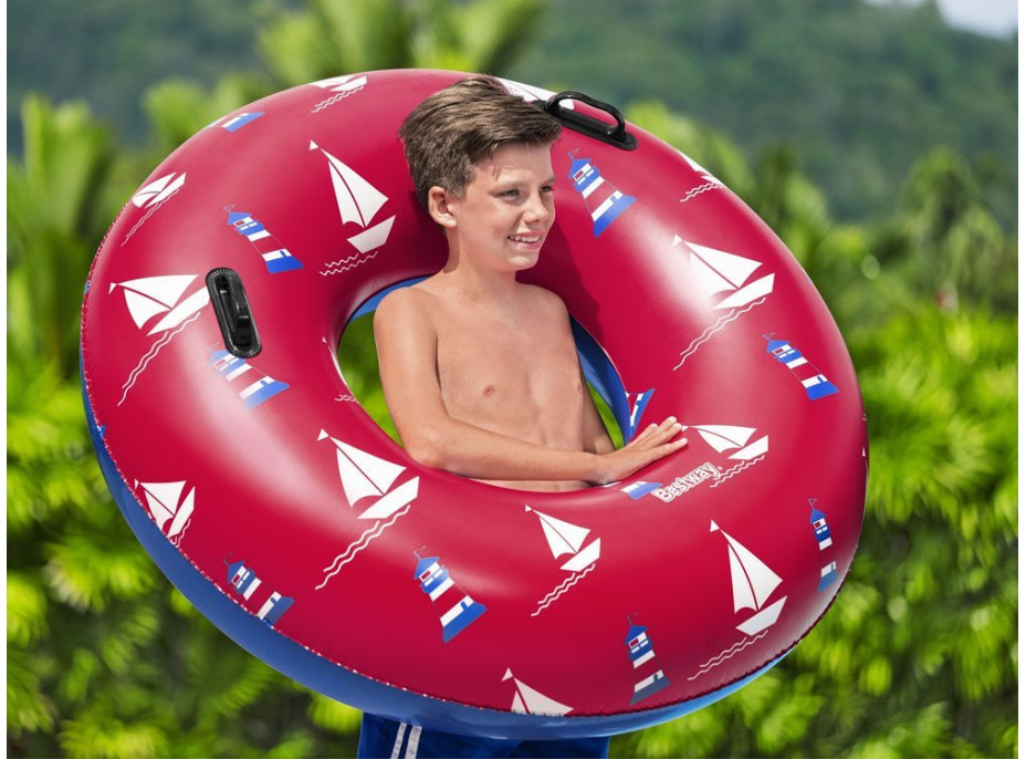 BESTWAY Nafukovací kruh s madly 119cm červený