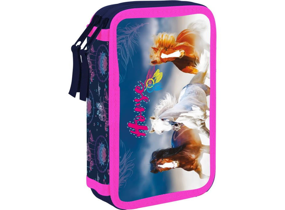 OXYBAG Školní penál dvoupatrový Kůň
