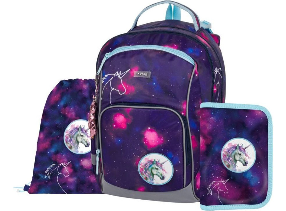 OXYBAG Školní set 3ks OXY GO Unicorn