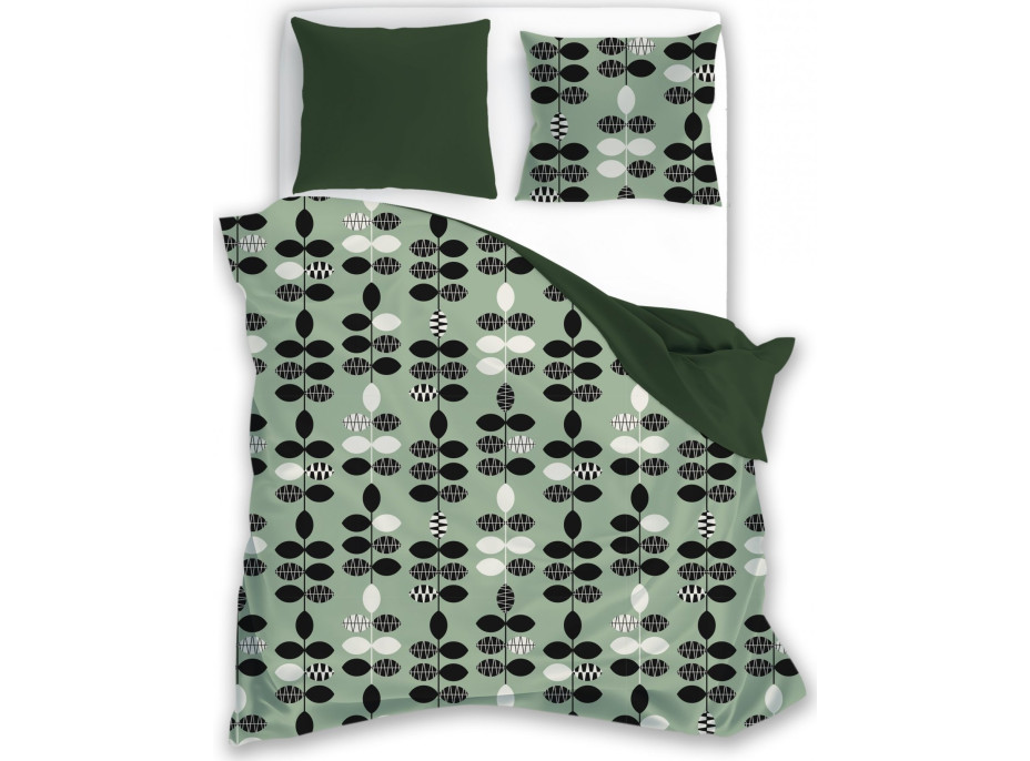 Bavlněné povlečení PURE COTTON Modern - zelené -160x200 cm