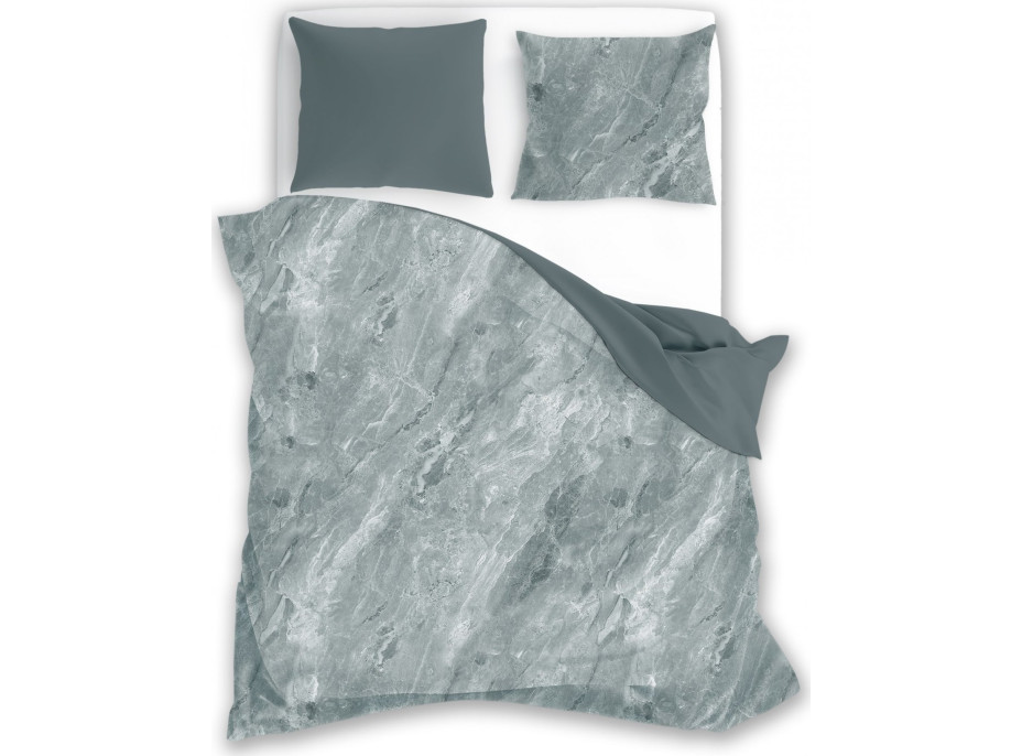 Bavlněné povlečení PURE COTTON Marble - šedé - 220x200 cm
