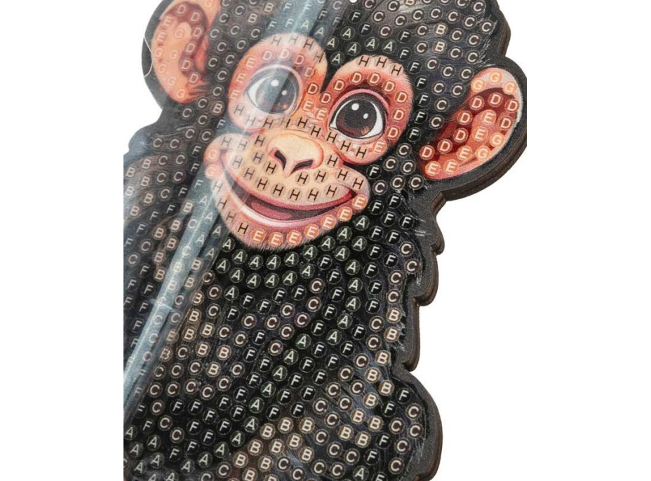 CRYSTAL ART Diamantové malování Jungle: Šimpanz