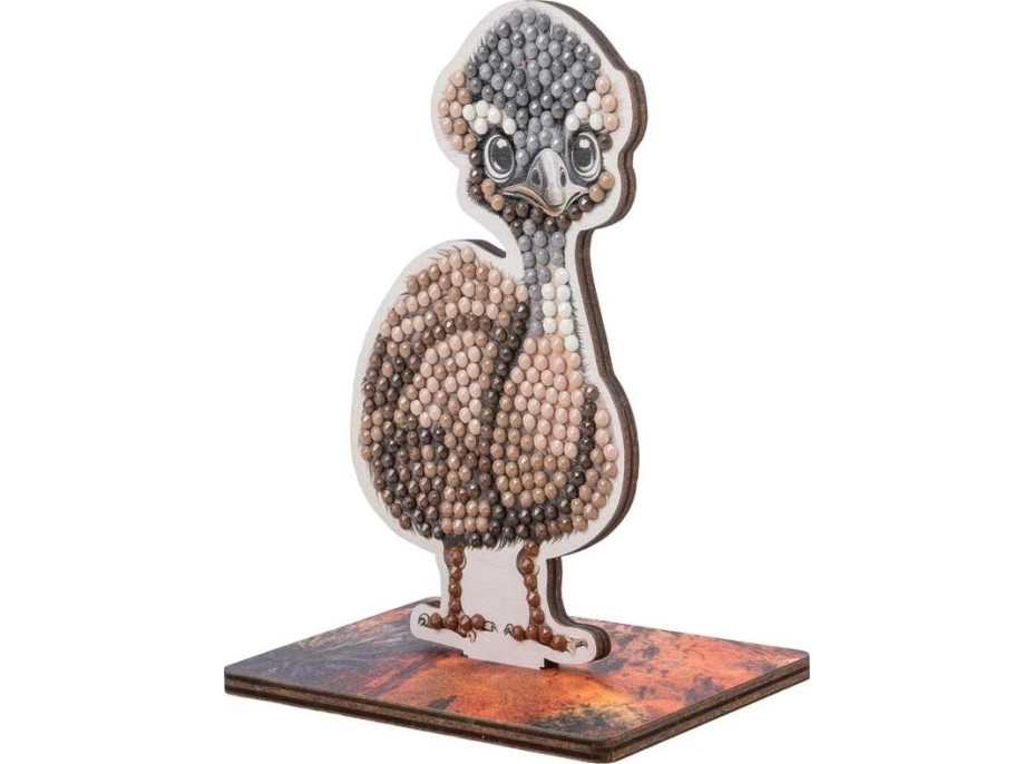 CRYSTAL ART Diamantové malování Na zemi: Emu