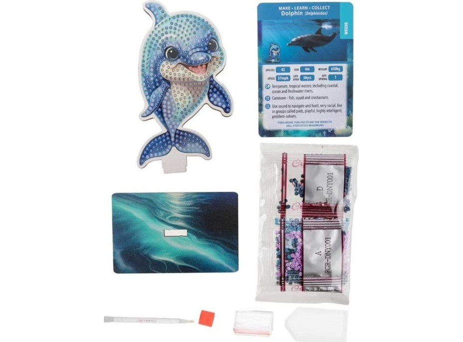 CRYSTAL ART Diamantové malování Oceán: Delfín