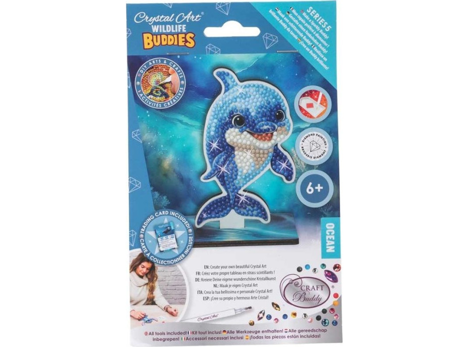 CRYSTAL ART Diamantové malování Oceán: Delfín