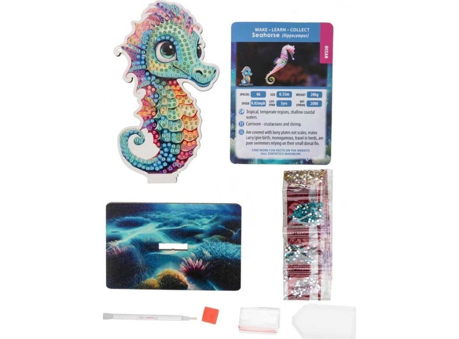CRYSTAL ART Diamantové malování Oceán: Mořský koník