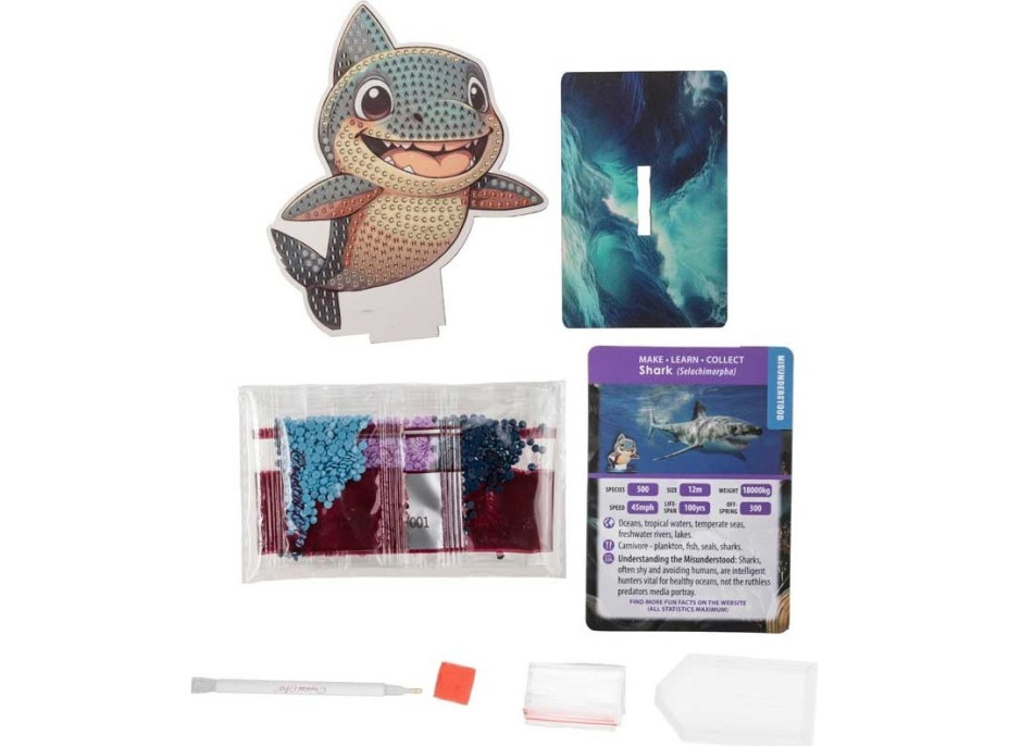 CRYSTAL ART Diamantové malování Oceán: Žralok