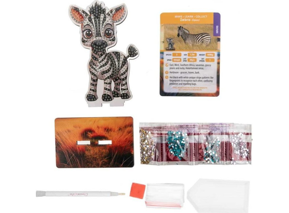 CRYSTAL ART Diamantové malování Safari: Zebra