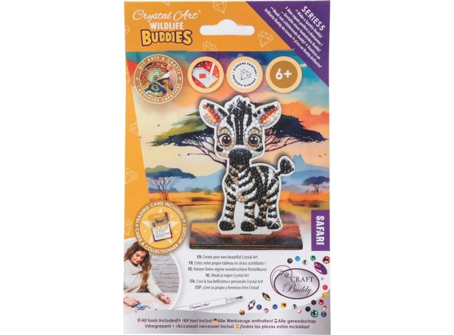 CRYSTAL ART Diamantové malování Safari: Zebra