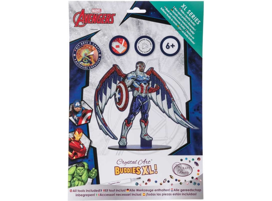 CRYSTAL ART Diamantové malování XL Avengers: Falcon