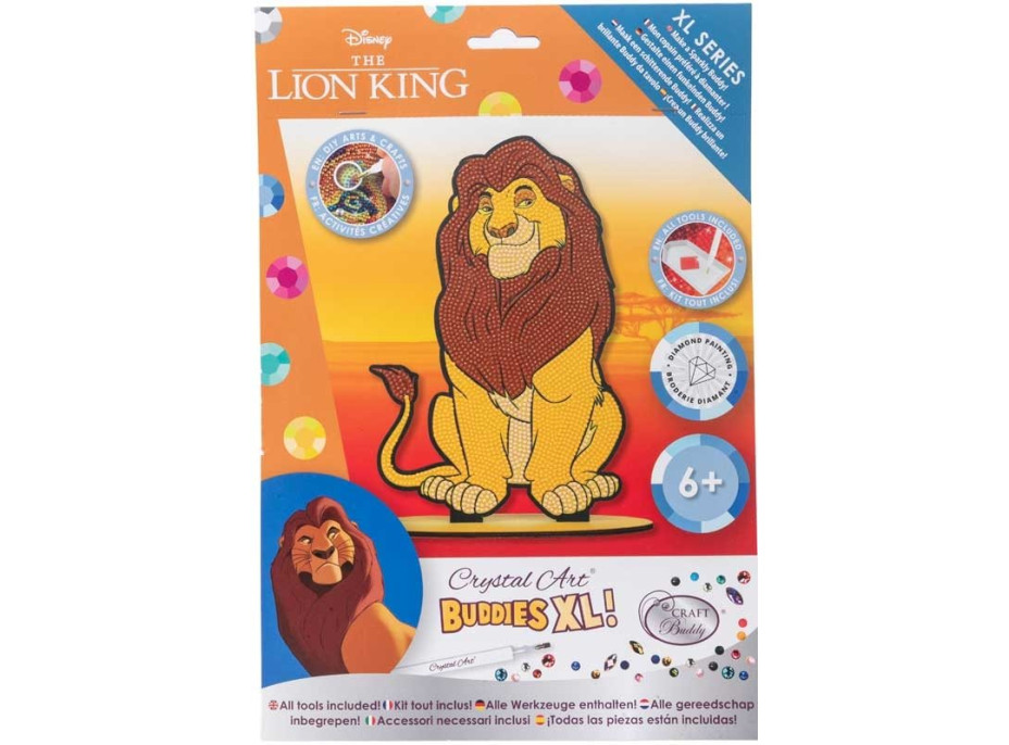 CRYSTAL ART Diamantové malování XL Lví král: Mufasa
