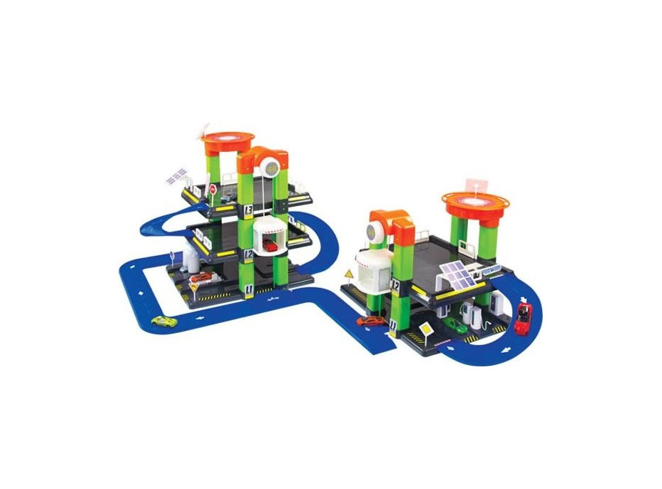 MOCHTOYS Třípatrová parkovací mega garáž