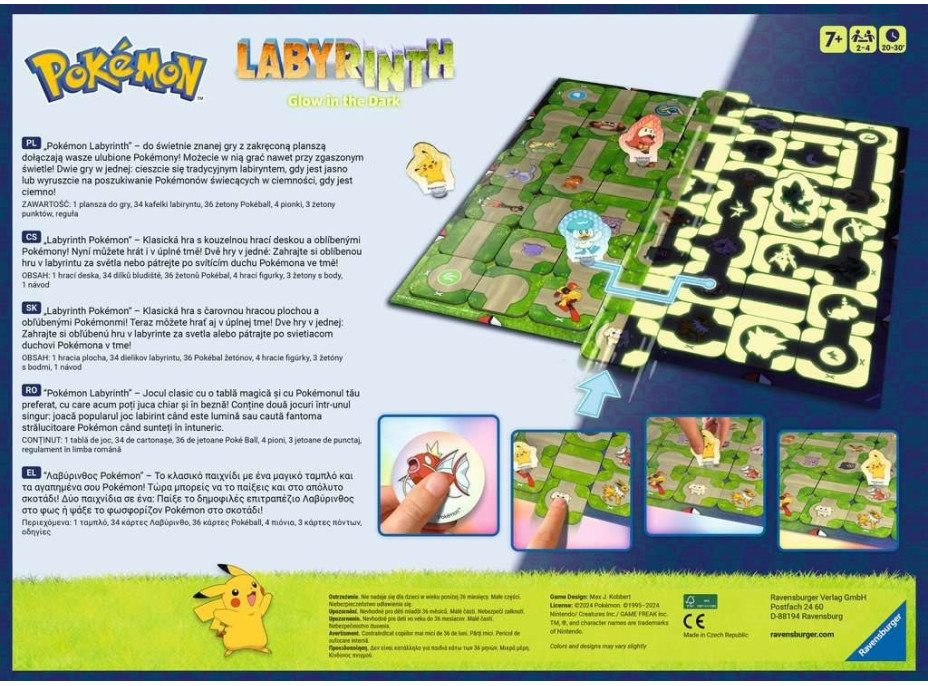 RAVENSBURGER Hra Labyrinth Pokémon Svítící