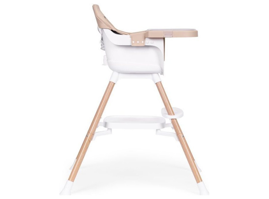 ECOTOYS Jídelní židlička 2v1 Béžová