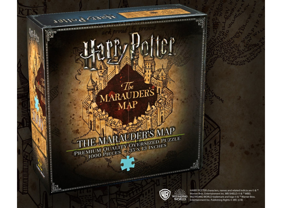 NOBLE PARTNERS Panoramatické puzzle Harry Potter: Pobertův plánek 1000 dílků