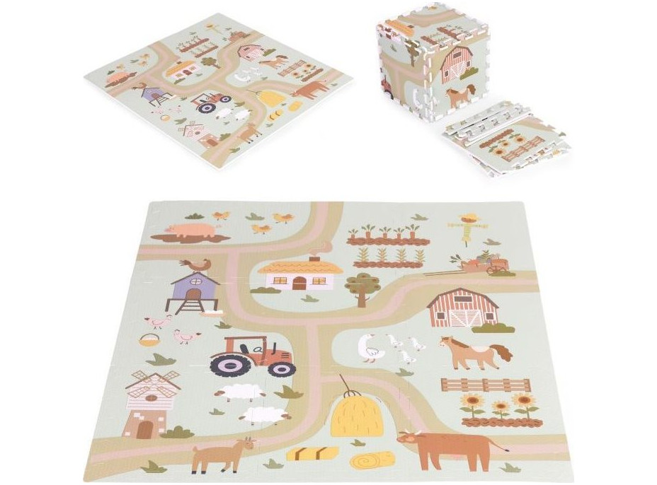 ECOTOYS Pěnové puzzle Statek s okraji