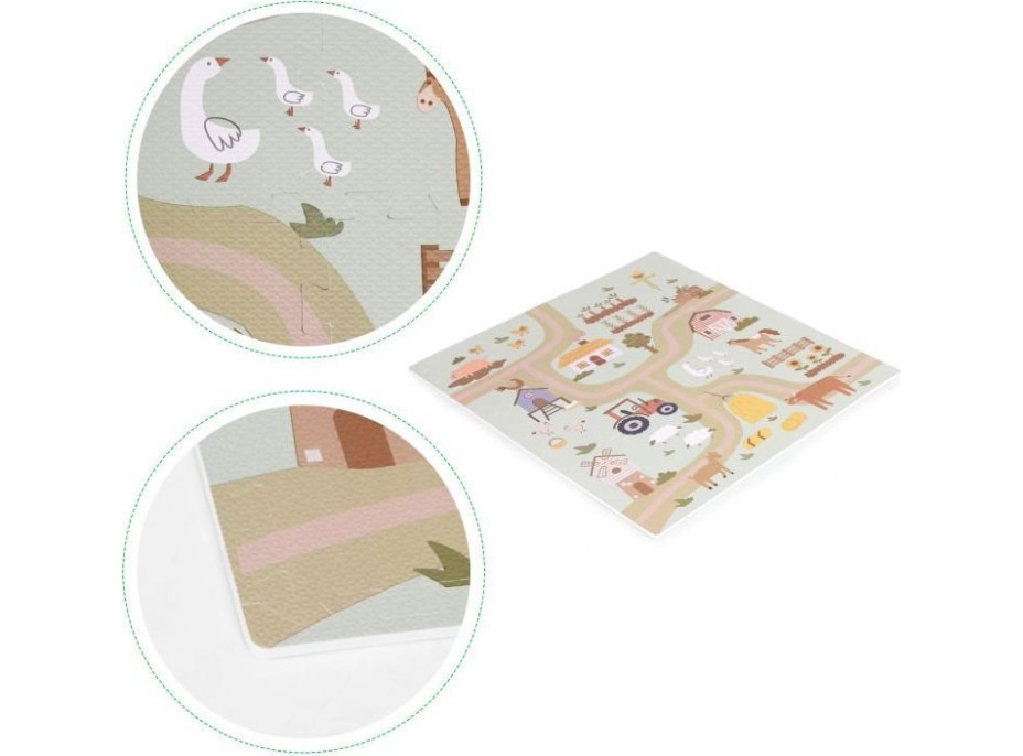 ECOTOYS Pěnové puzzle Statek s okraji