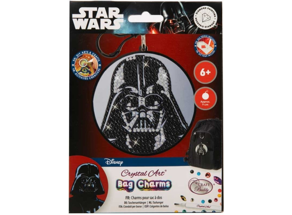 CRYSTAL ART Přívěšek Darth Wader