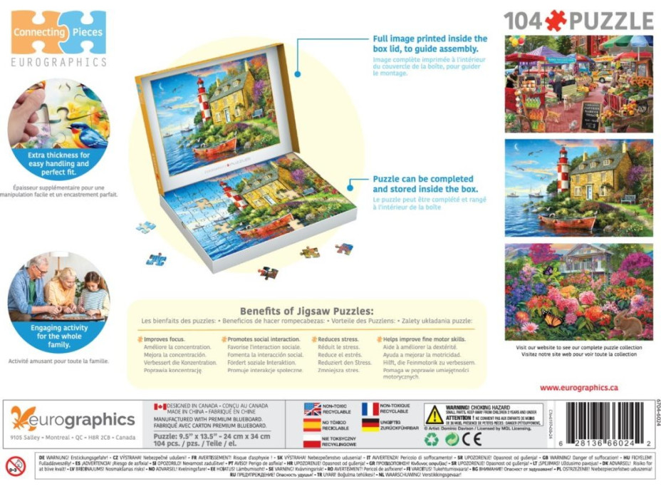 EUROGRAPHICS Puzzle Chata u majáku 104 dílků