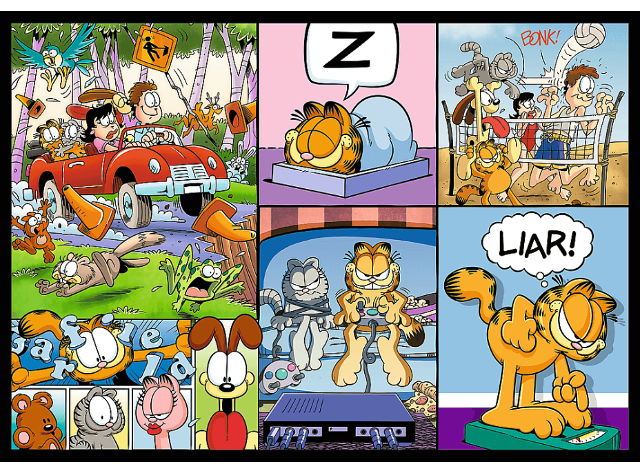 TREFL Puzzle Garfield nemá rád pondělí 4x250 dílků