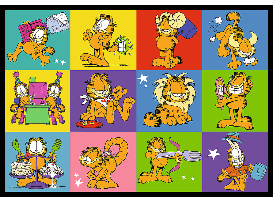 TREFL Puzzle Garfield nemá rád pondělí 4x250 dílků