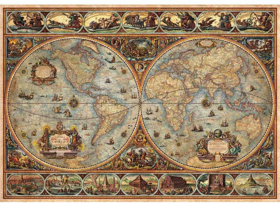 EDUCA Puzzle Historická mapa světa 1000 dílků
