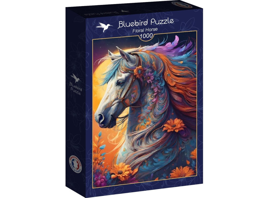 BLUEBIRD Puzzle Květinový kůň 1000 dílků