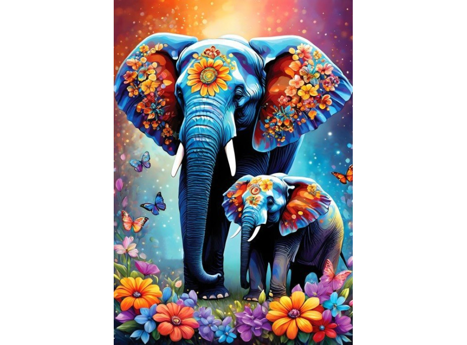 ALIPSON Puzzle Mateřská láska: Sloni 1000 dílků