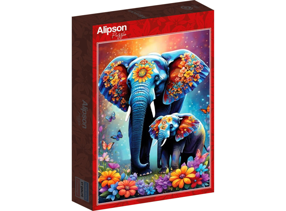 ALIPSON Puzzle Mateřská láska: Sloni 1000 dílků