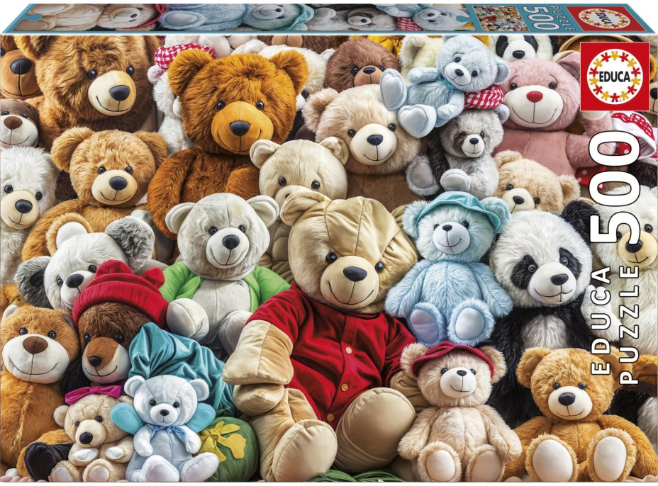 EDUCA Puzzle Plyšoví medvídci 500 dílků