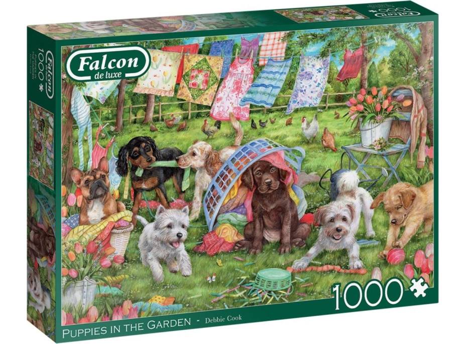 FALCON Puzzle Štěňata na zahradě 1000 dílků