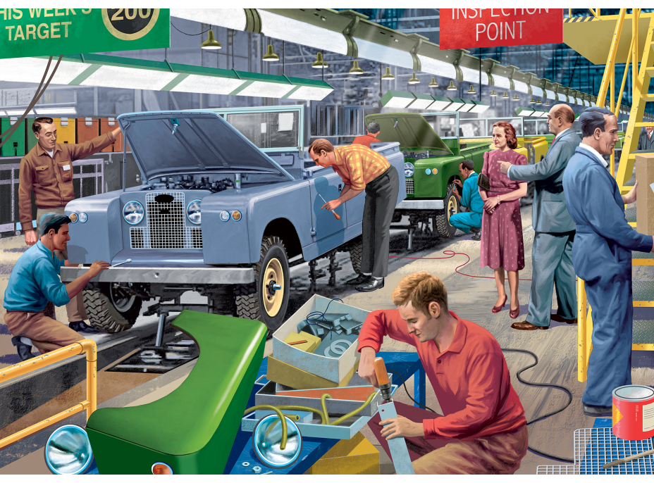 FALCON Puzzle Továrna na výrobu automobilů 1000 dílků
