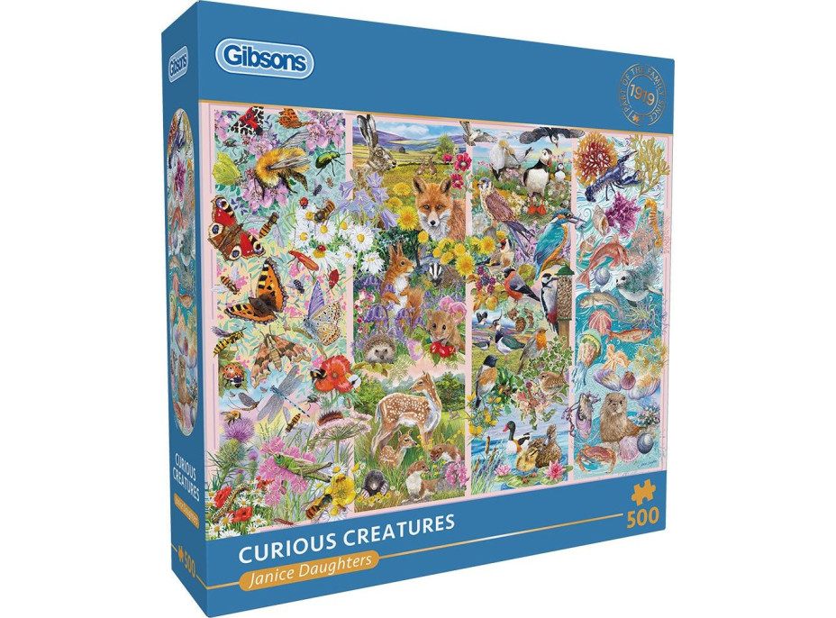 GIBSONS Puzzle Zvědaví tvorové 500 dílků