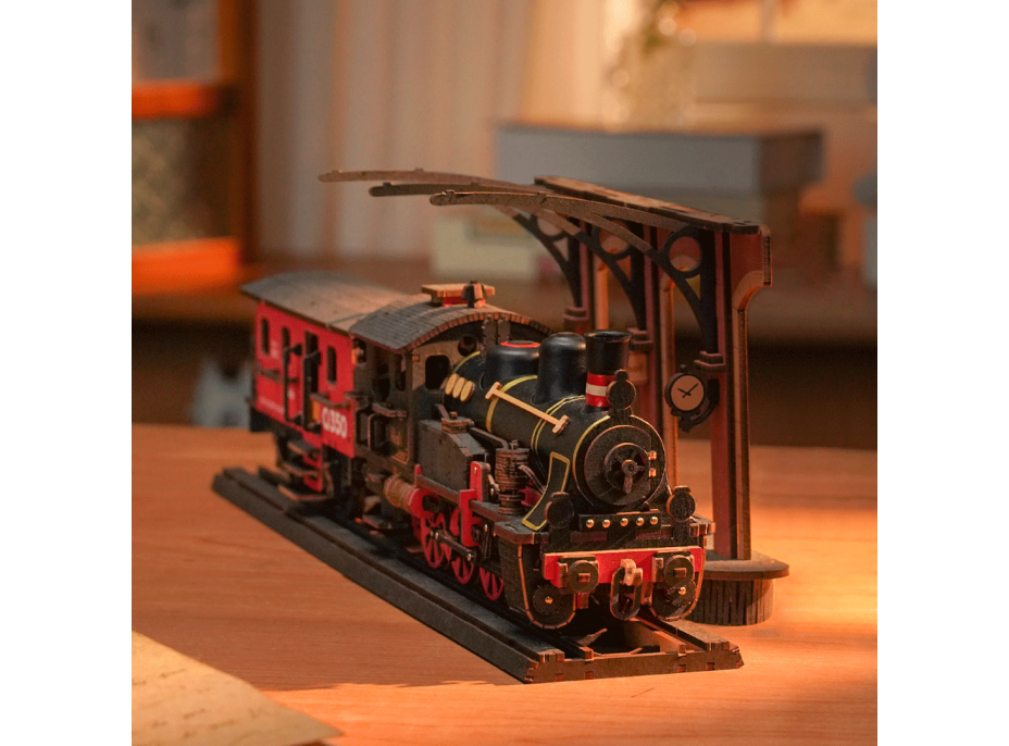 ROBOTIME Rolife 3D dřevěné puzzle Parní lokomotiva 405 dílků