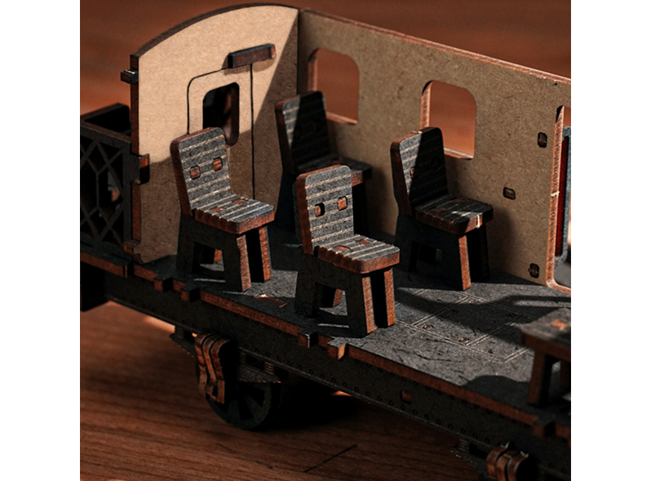 ROBOTIME Rolife 3D dřevěné puzzle Parní lokomotiva 405 dílků