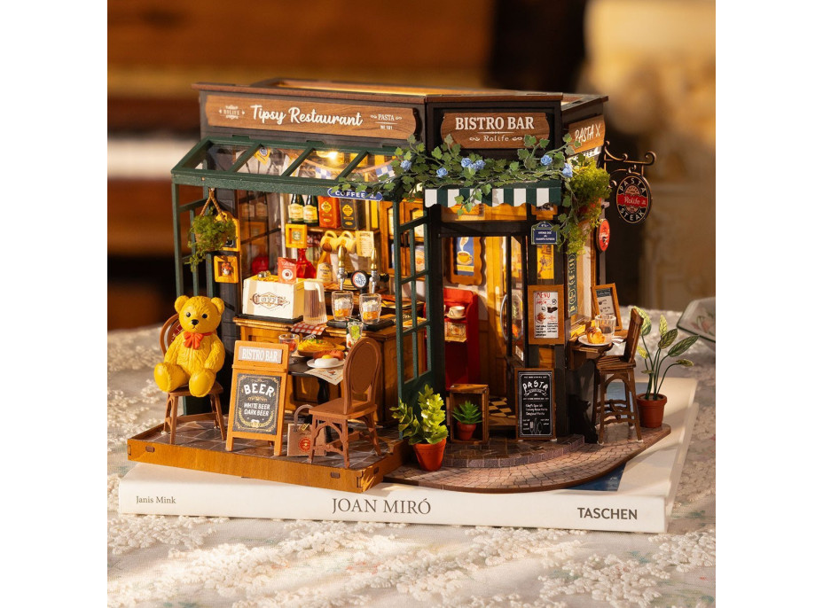 ROBOTIME Rolife DIY House: Restaurace Tipsy s LED osvětlením
