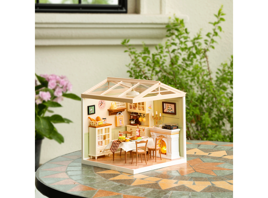 ROBOTIME Rolife DIY House: Jídelna s LED osvětlením 150 dílků