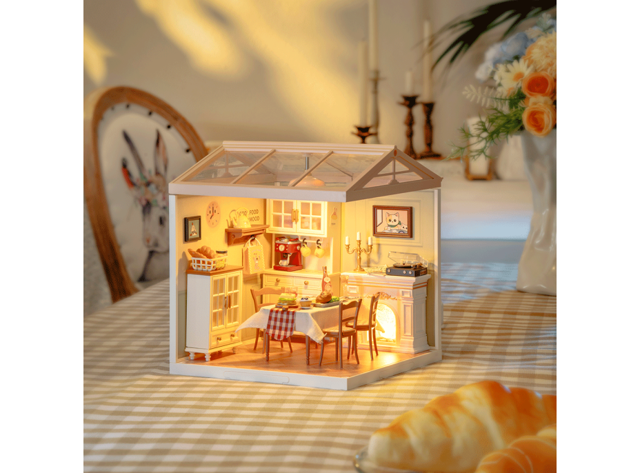ROBOTIME Rolife DIY House: Jídelna s LED osvětlením 150 dílků