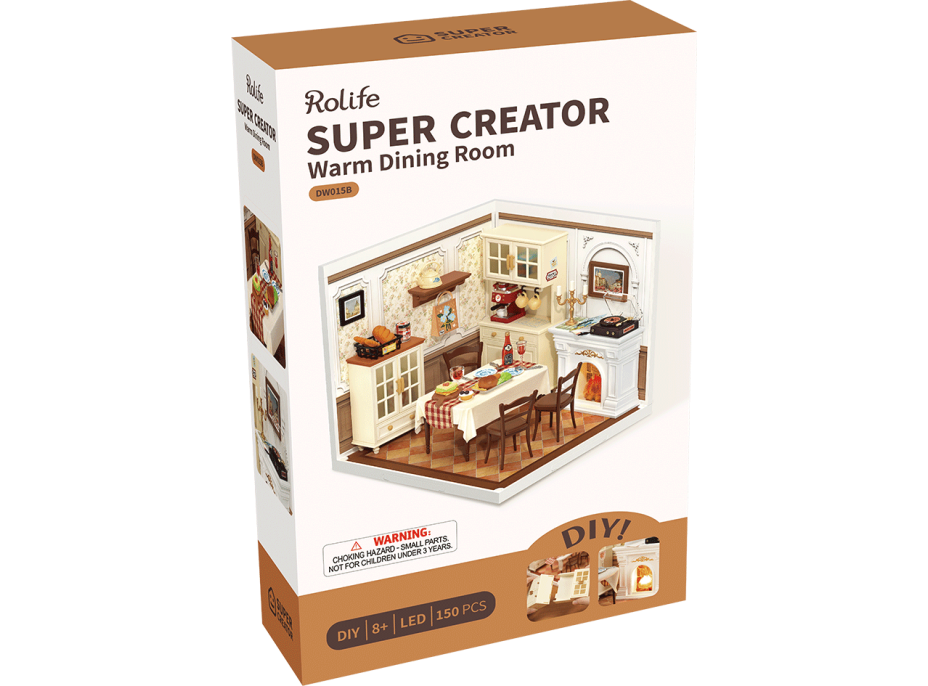 ROBOTIME Rolife DIY House: Jídelna s LED osvětlením 150 dílků