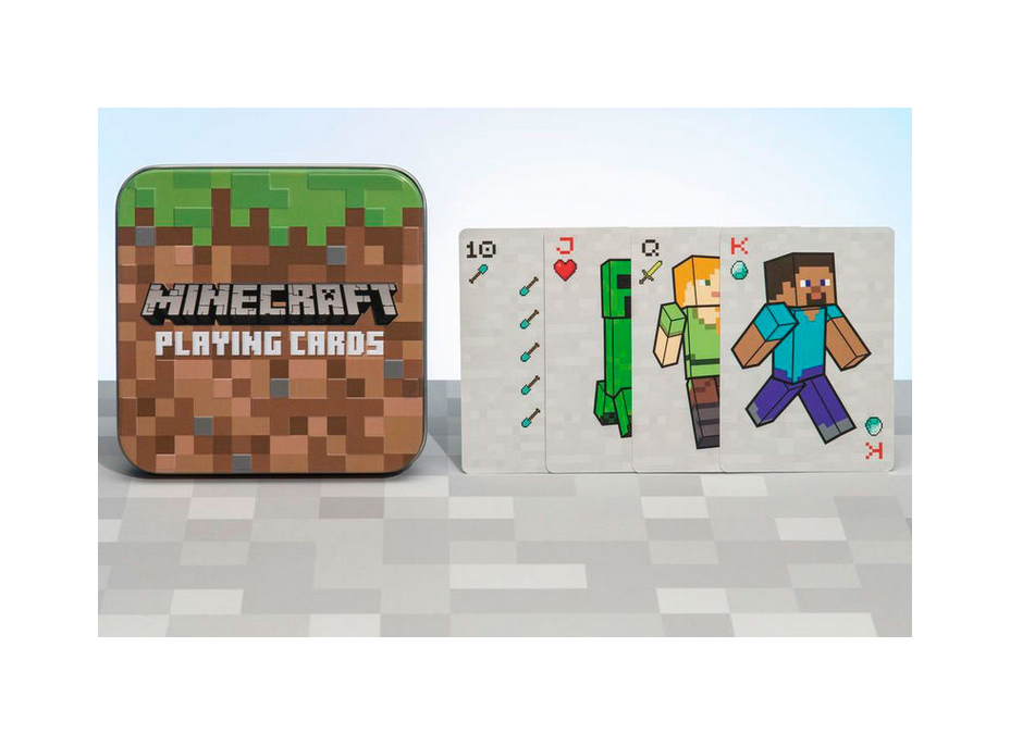 PALADONE Hrací karty Minecraft (v plechové krabičce)