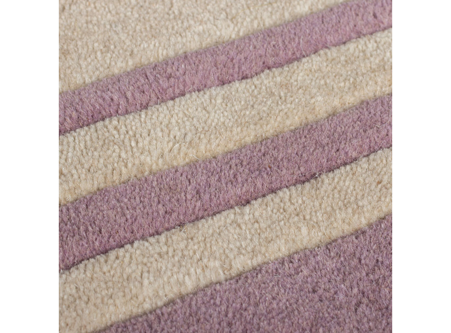 Ručně všívaný kusový koberec Lois Scallop Purple kruh