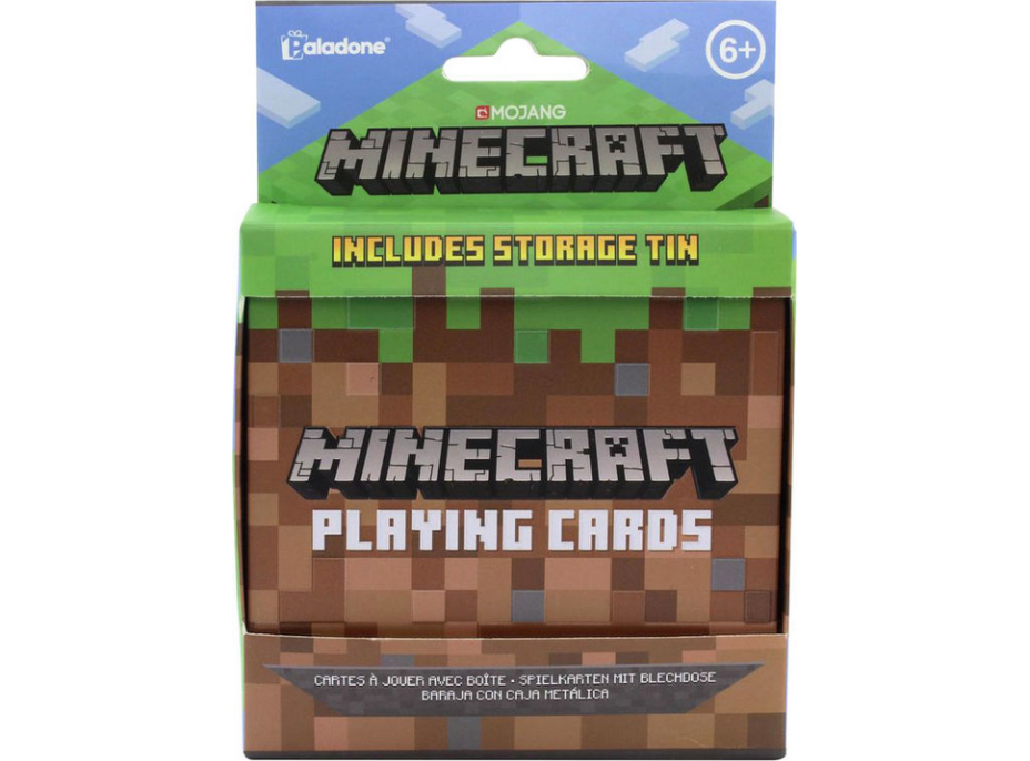 PALADONE Hrací karty Minecraft (v plechové krabičce)