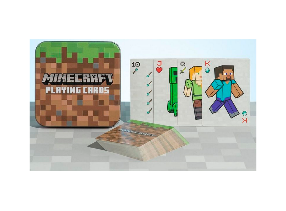 PALADONE Hrací karty Minecraft (v plechové krabičce)