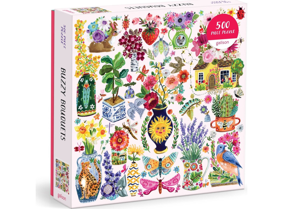 GALISON Čtvercové puzzle Bzučící kytice 500 dílků