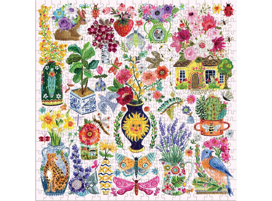 GALISON Čtvercové puzzle Bzučící kytice 500 dílků