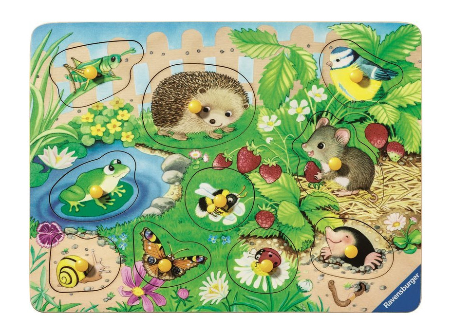 RAVENSBURGER Dřevěná vkládačka Zvířátka 10 dílků